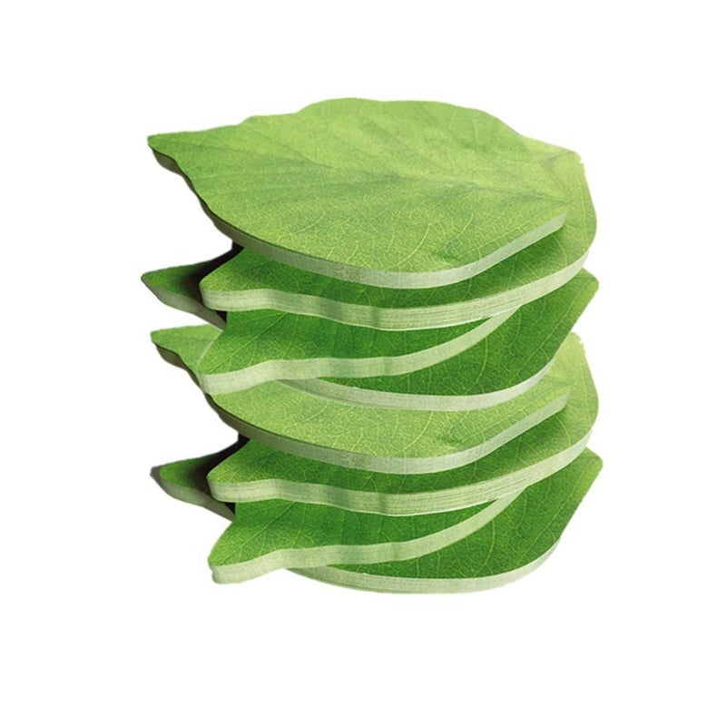 Funny live Leaf Sticky Note Pads Memo Pads Anti-Forgetting Reminder Note DIY Decoration Home Wall/Photo Wall Decoration,50 Sheets/Pad,8 Pads,400 Pages in Total - Image 1